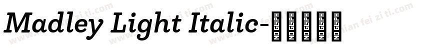 Madley Light Italic字体转换